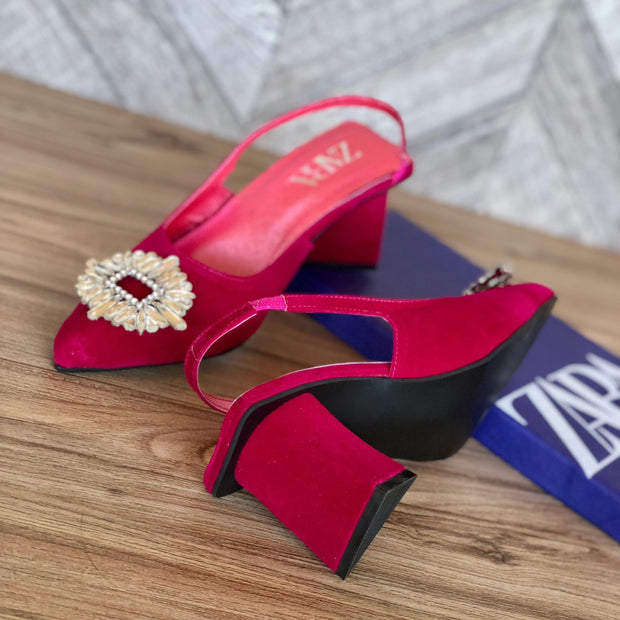 Zara Block Qube Heel