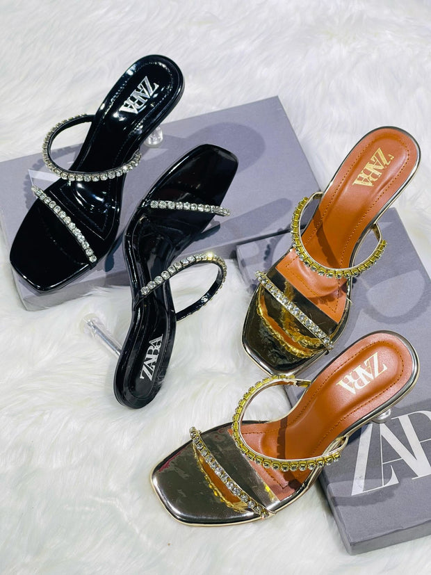 Zara Fogue Crystal Heels