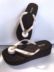 Michael Kors Brown Wedgy Flips