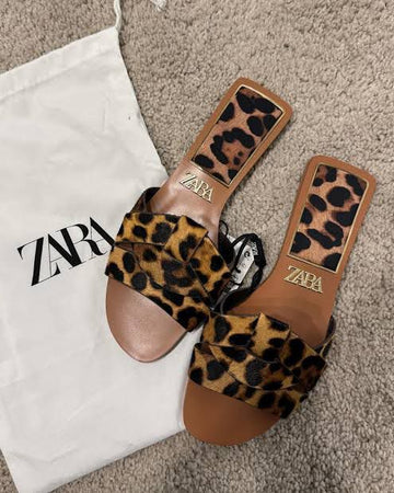 Zara Leopard Flats