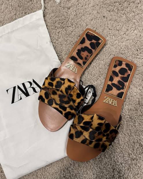 Zara Leopard Flats