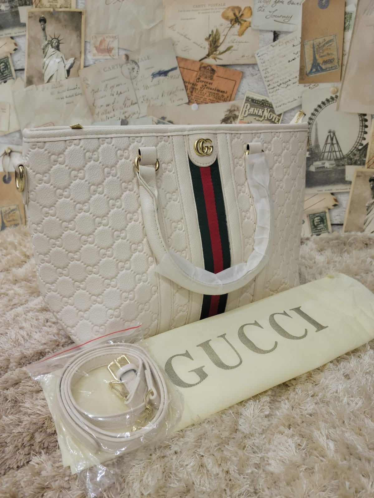 Gucci Leather Crafted Tote
