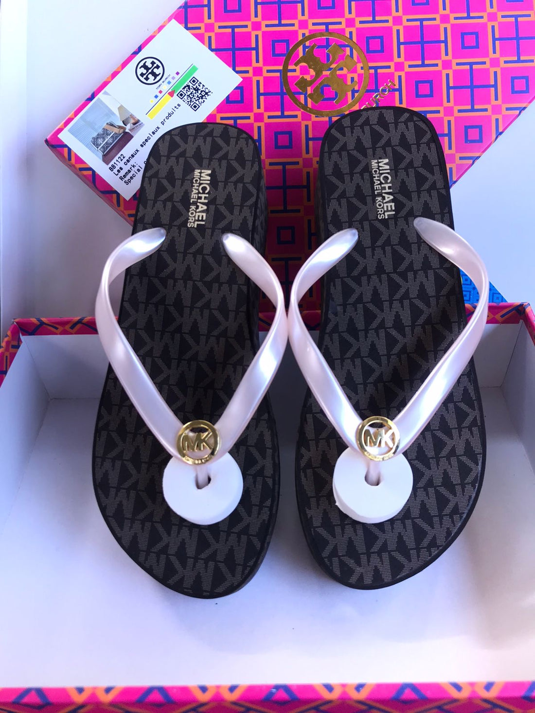 Michael Kors Brown Wedgy Flips