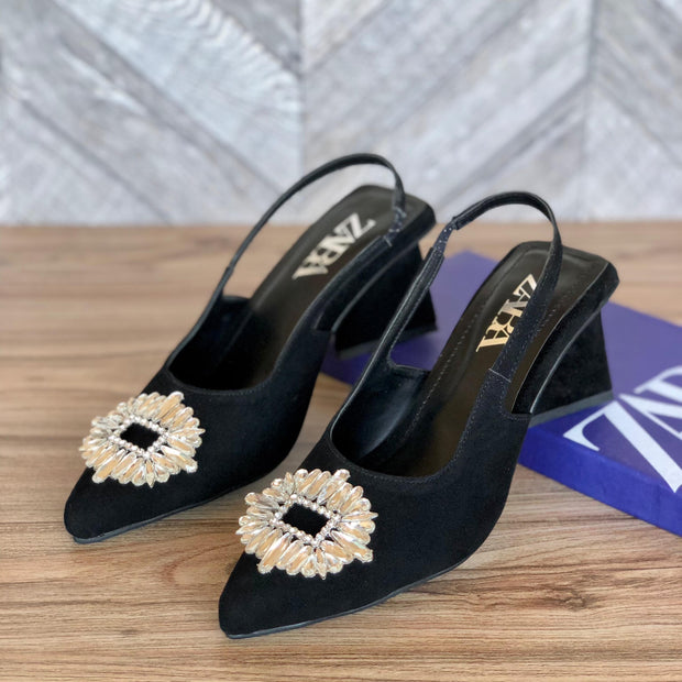 Zara Block Qube Heel