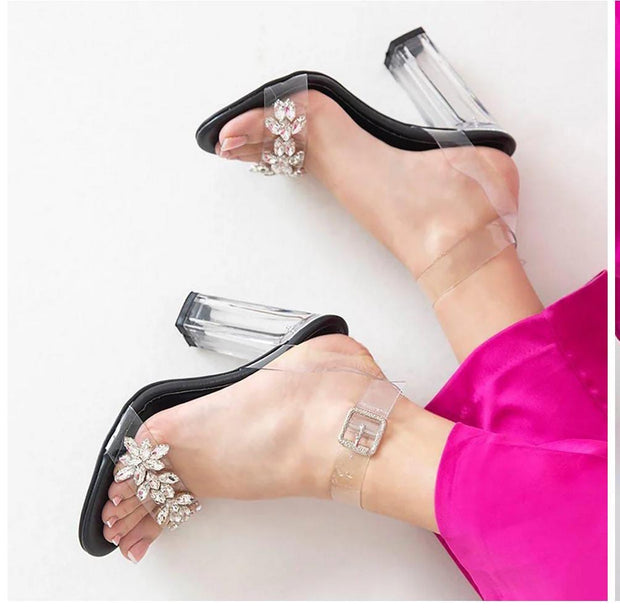 Jimmy Choo transparent Block Heek