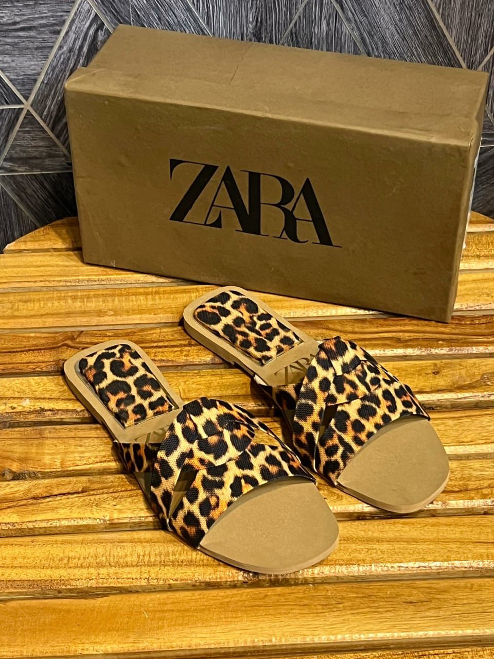 Zara Leopard Flats