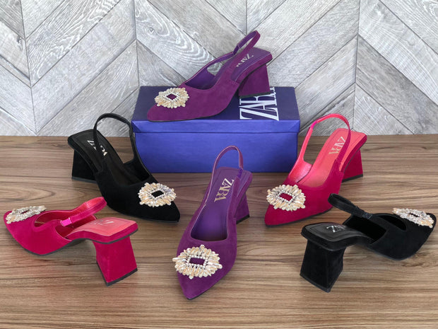 Zara Block Qube Heel