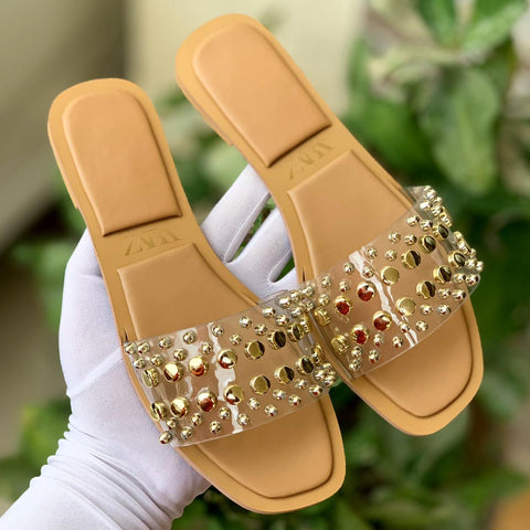 Zara Stud Signature Sandals