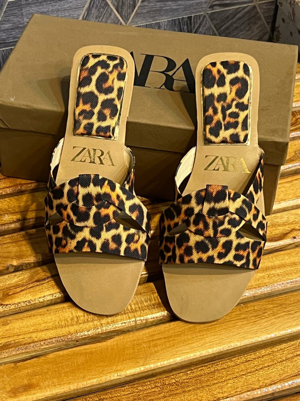 Zara Leopard Flats