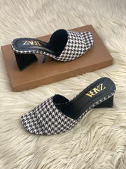 Zara B/W Qube Heels