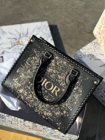 Dior Braided Printed Medium Sized Tote Bag