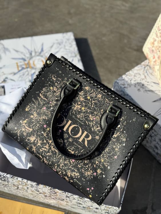 Dior Braided Printed Medium Sized Tote Bag
