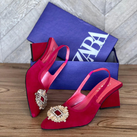 Zara Block Qube Heel