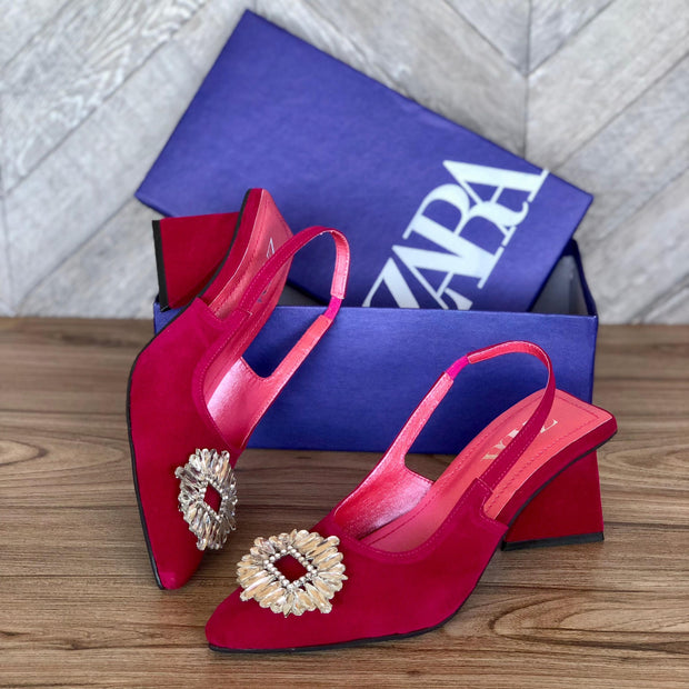 Zara Block Qube Heel