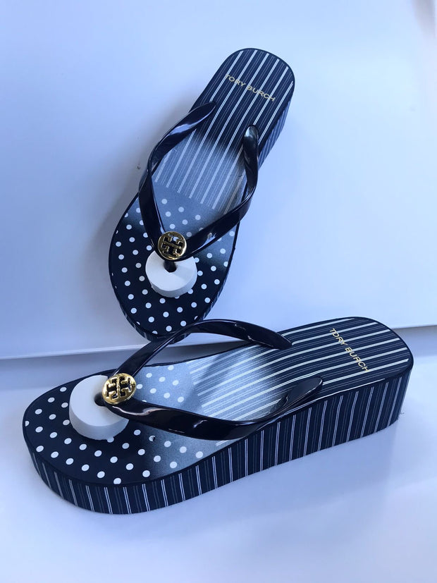 Tory Burch Polka Wedgy Flips