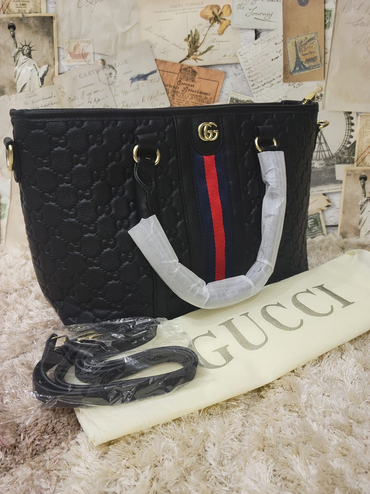 Gucci Leather Crafted Tote