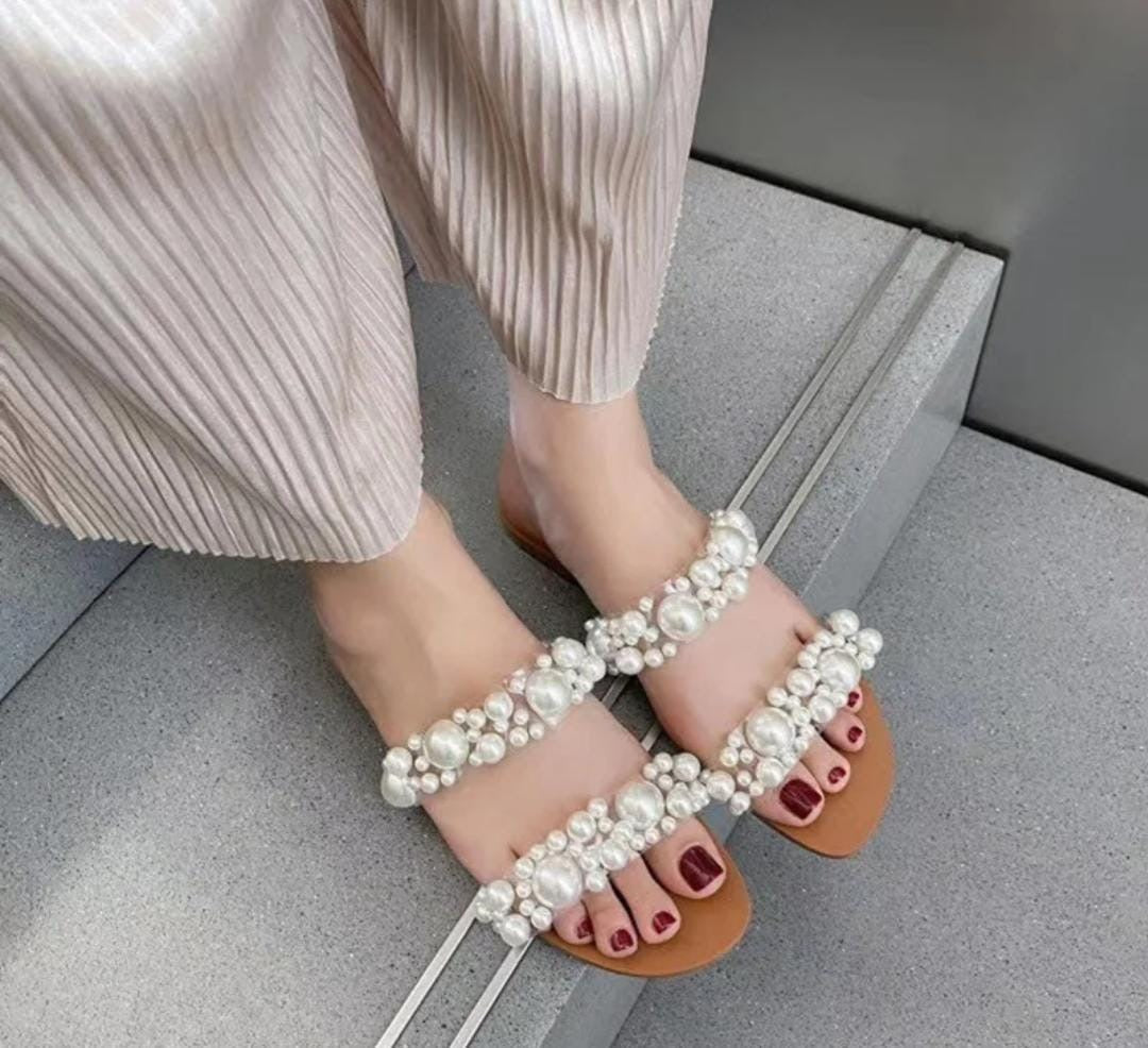 Zara Pearl Slides