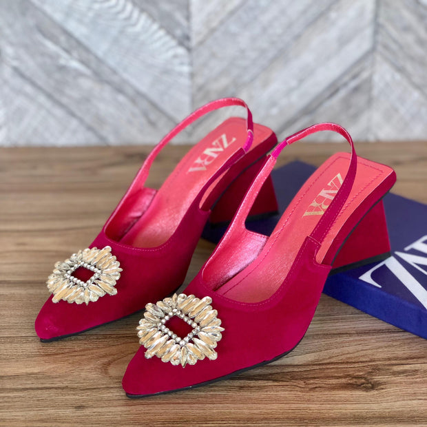 Zara Block Qube Heel