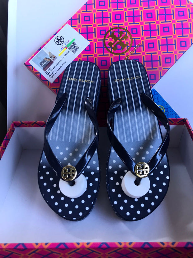 Tory Burch Polka Wedgy Flips
