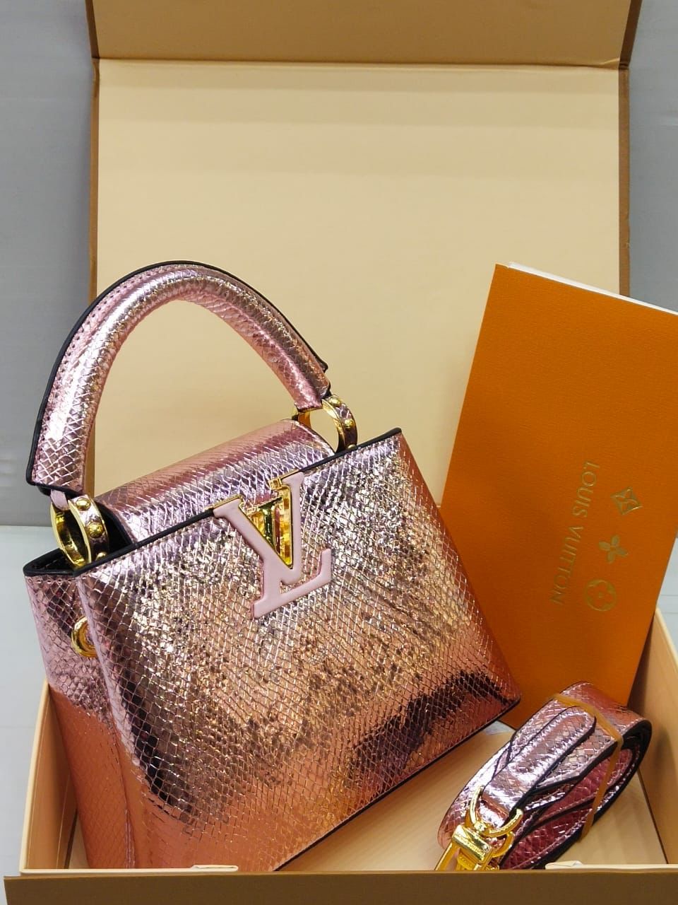 Louis Vuitton Snake Alma Handbag
