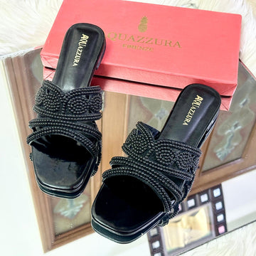 Aquazura Flat Logue Slippers