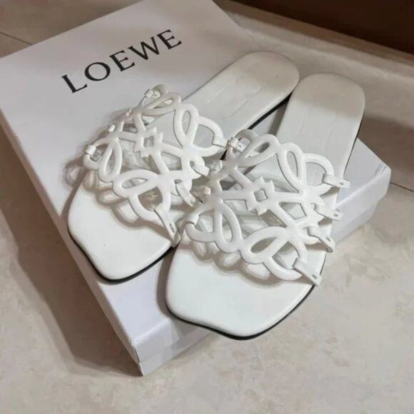 Loewe Petal Anagram Slide Sandals