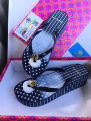 Tory Burch Polka Wedgy Flips