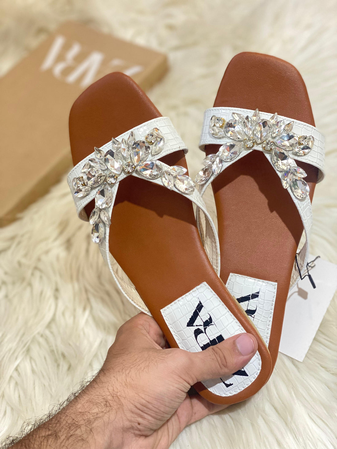 Zara Strappy Diamond Sandals