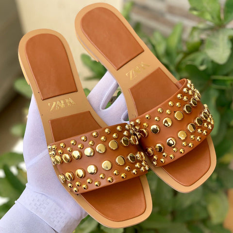 Zara Stud Signature Sandals
