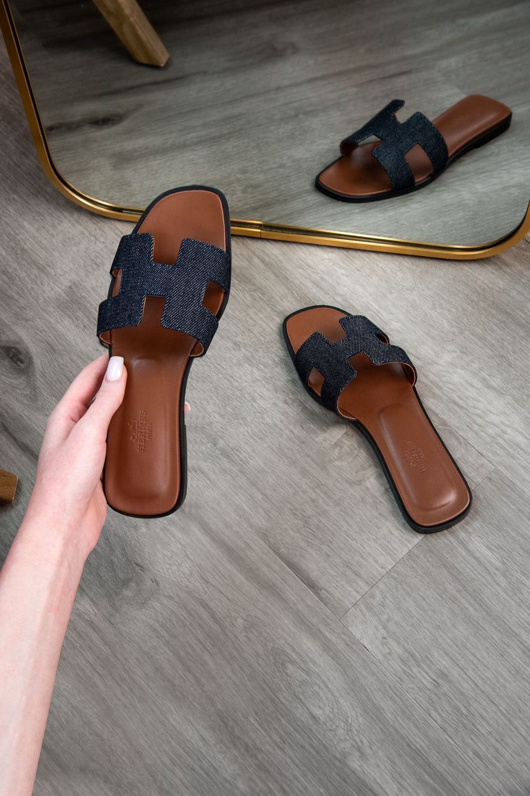 Hermes Jeans Slides