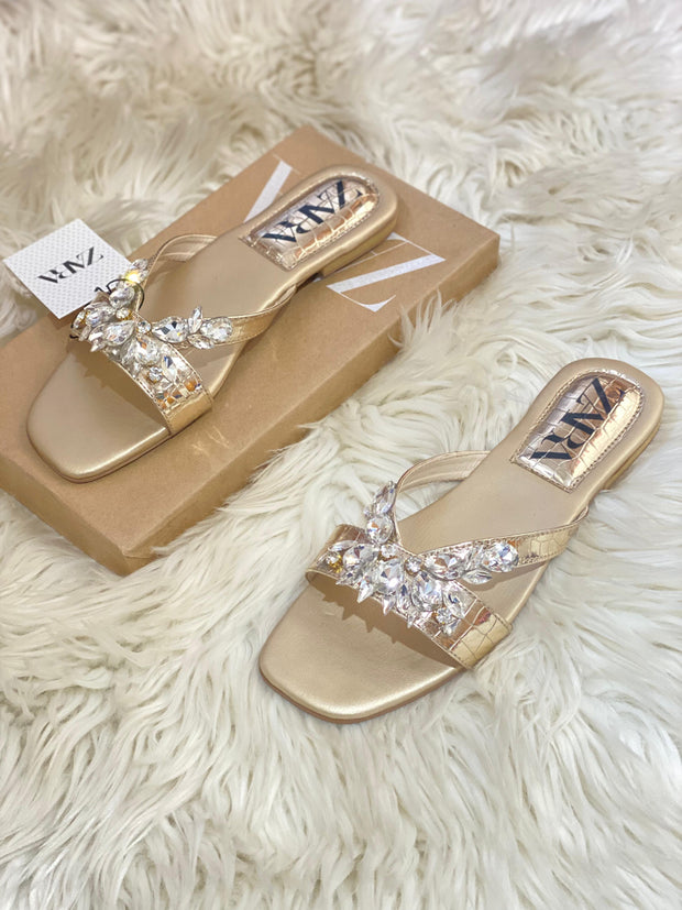 Zara Strappy Diamond Sandals