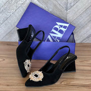 Zara Block Qube Heel