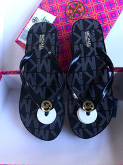 Michael Kors Black Wedgy Flips