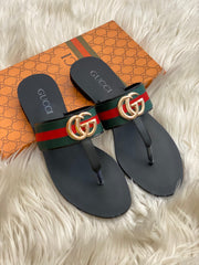 Gucci Signature Leather Sandals