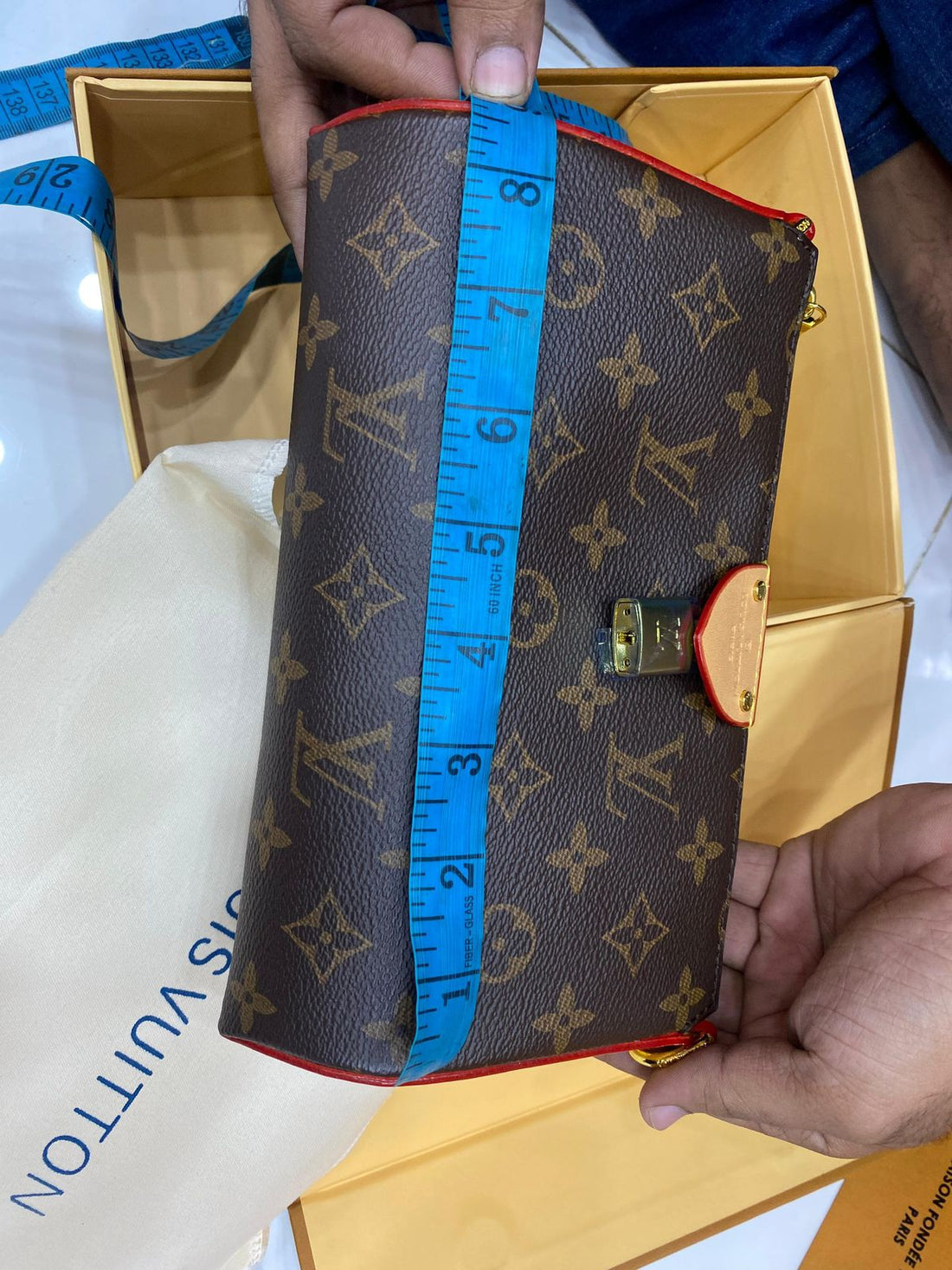 Lv Monogram Embroidered Pochette Bag