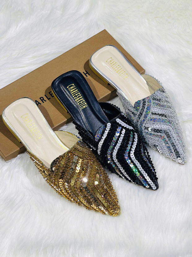 Charles And Keith Embroidered Sequence Pumps