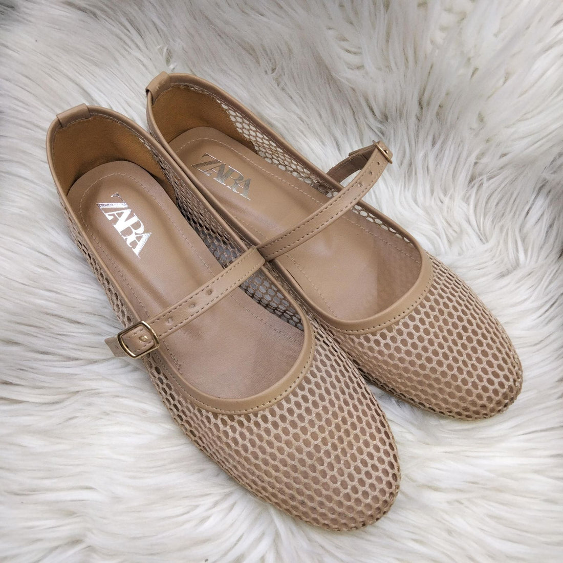 Zara Lace Mesh Pumps