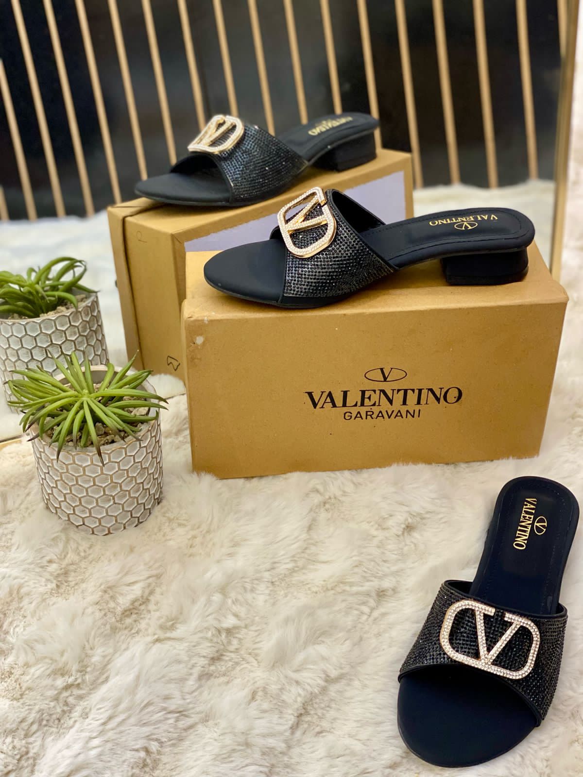 Valentino Chic Shine Comfort Sandals