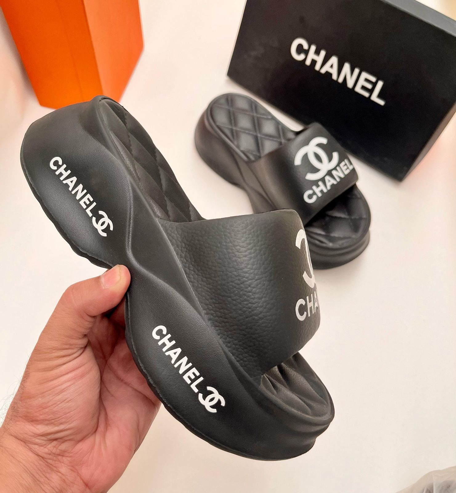 Chanel Platform Flipflops