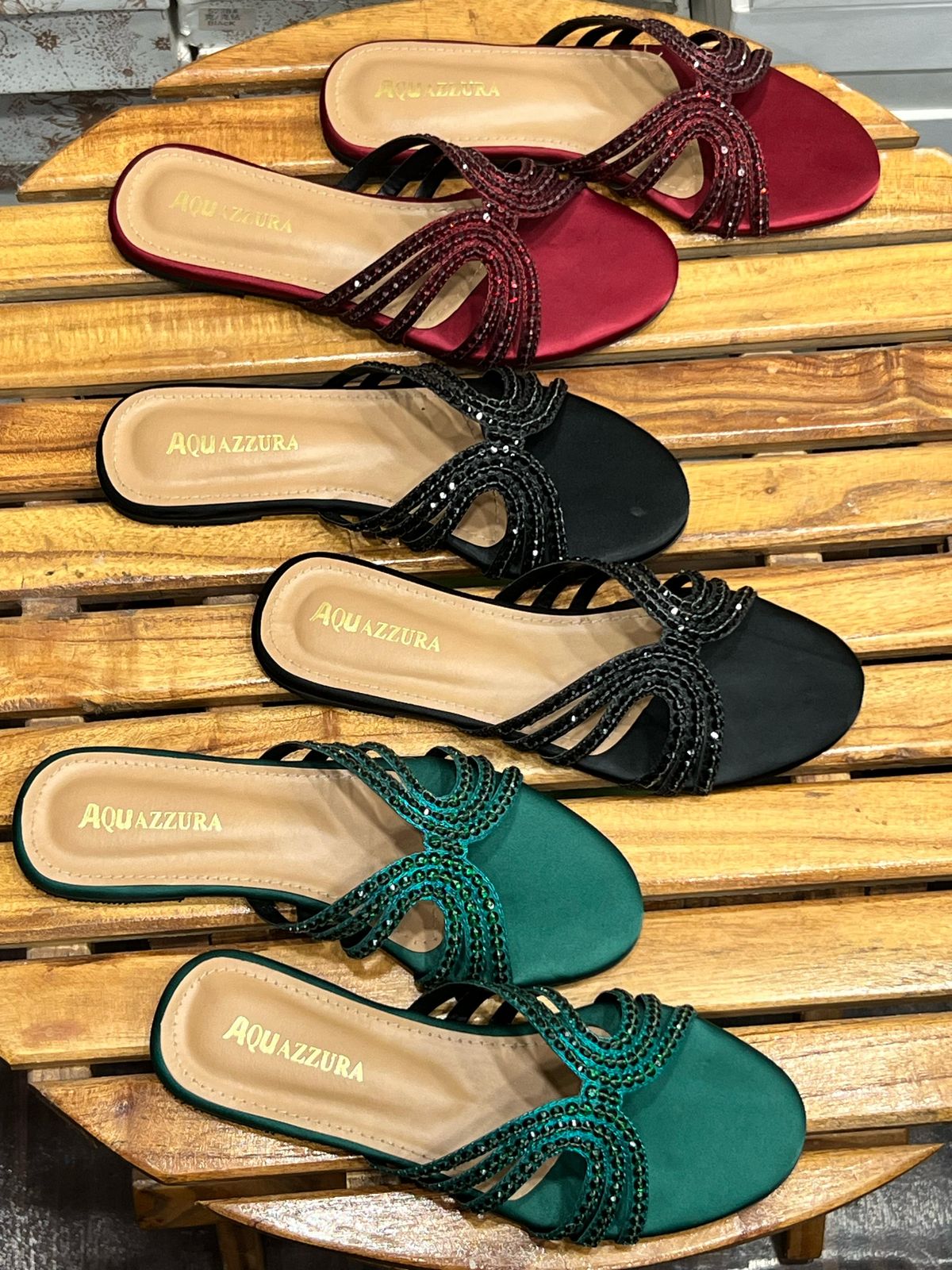 Aquzzura Stone Flats