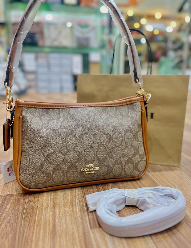 Coach Coated Leather Accents Hobo Bags