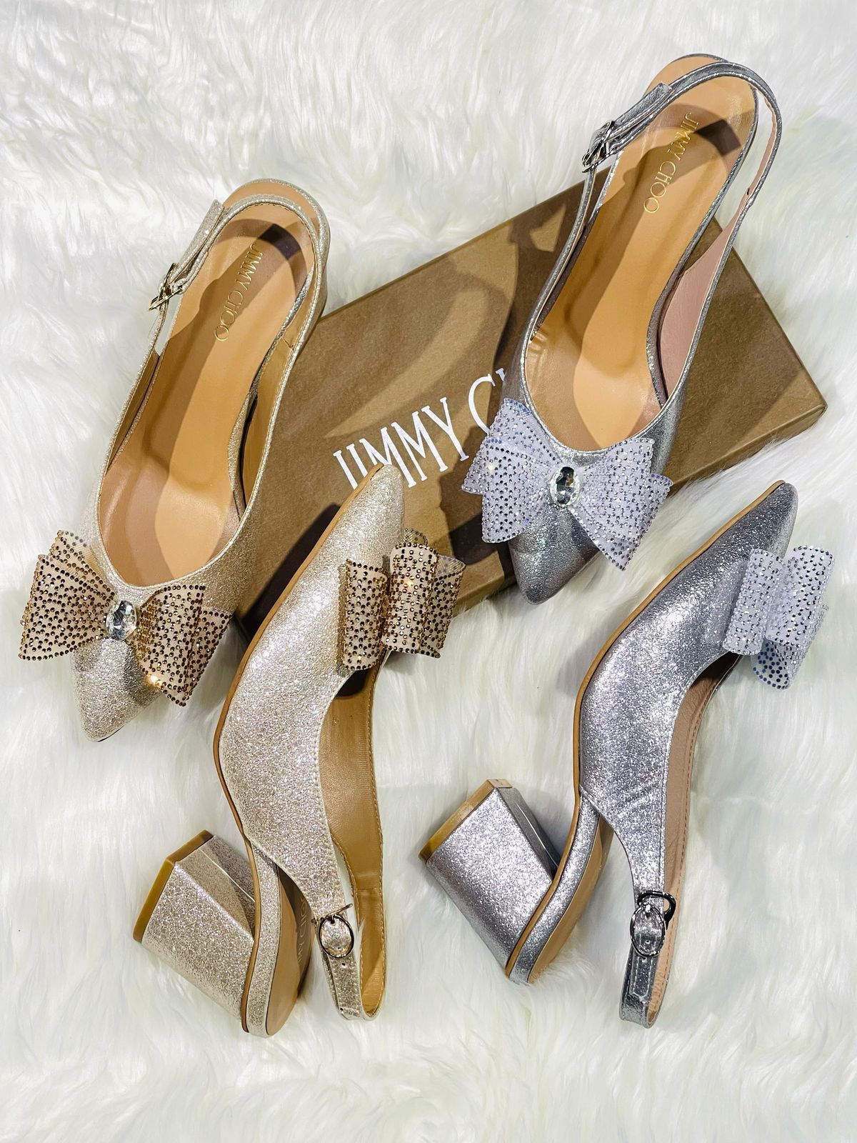 Jimmy Choo Bling Bow Heels