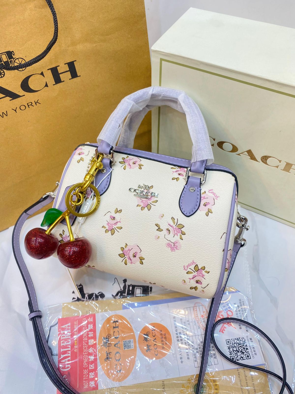 Coach Floral Duffle Bag