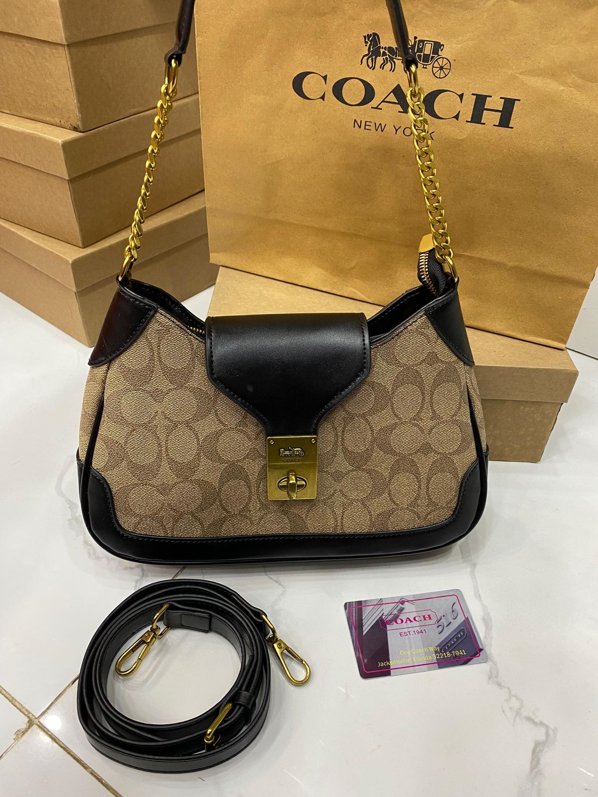 Coach Flap Chain Shoulder Bag