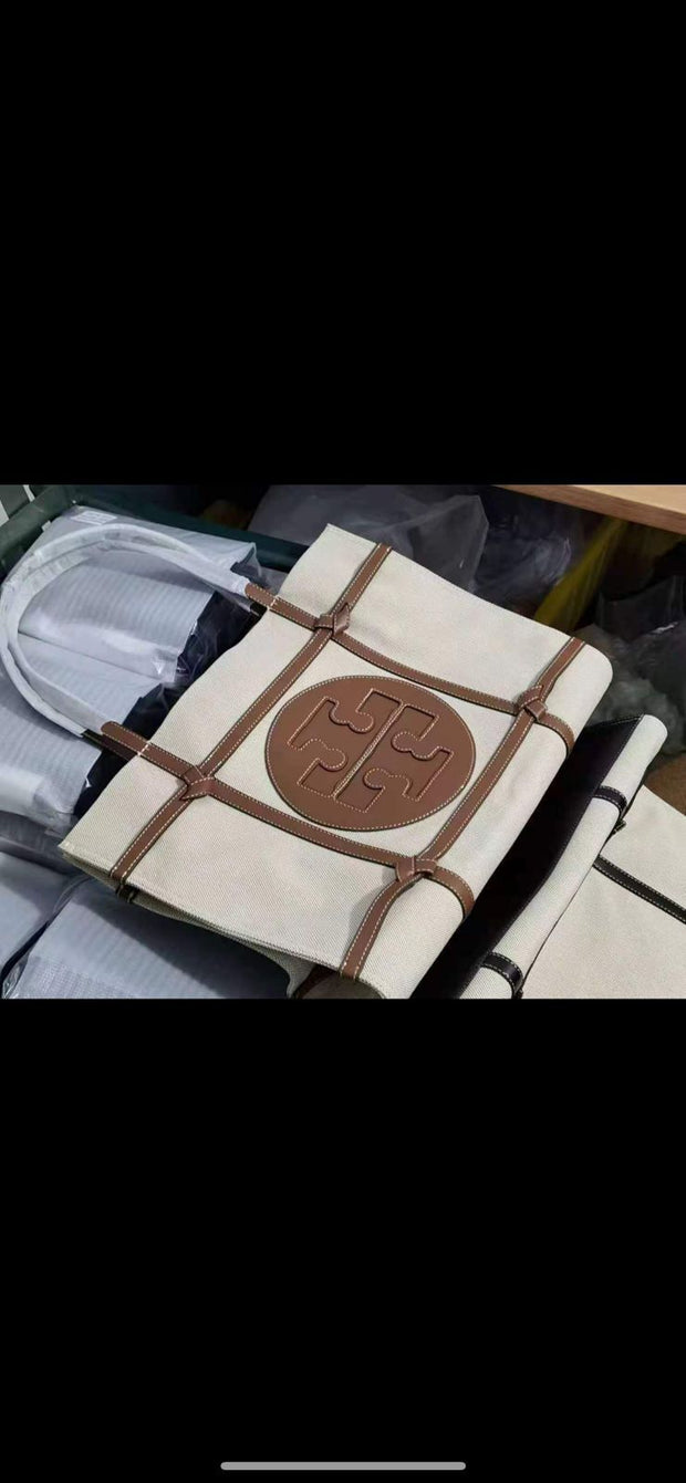 Tory Burch Ella Canvas Tote Bags
