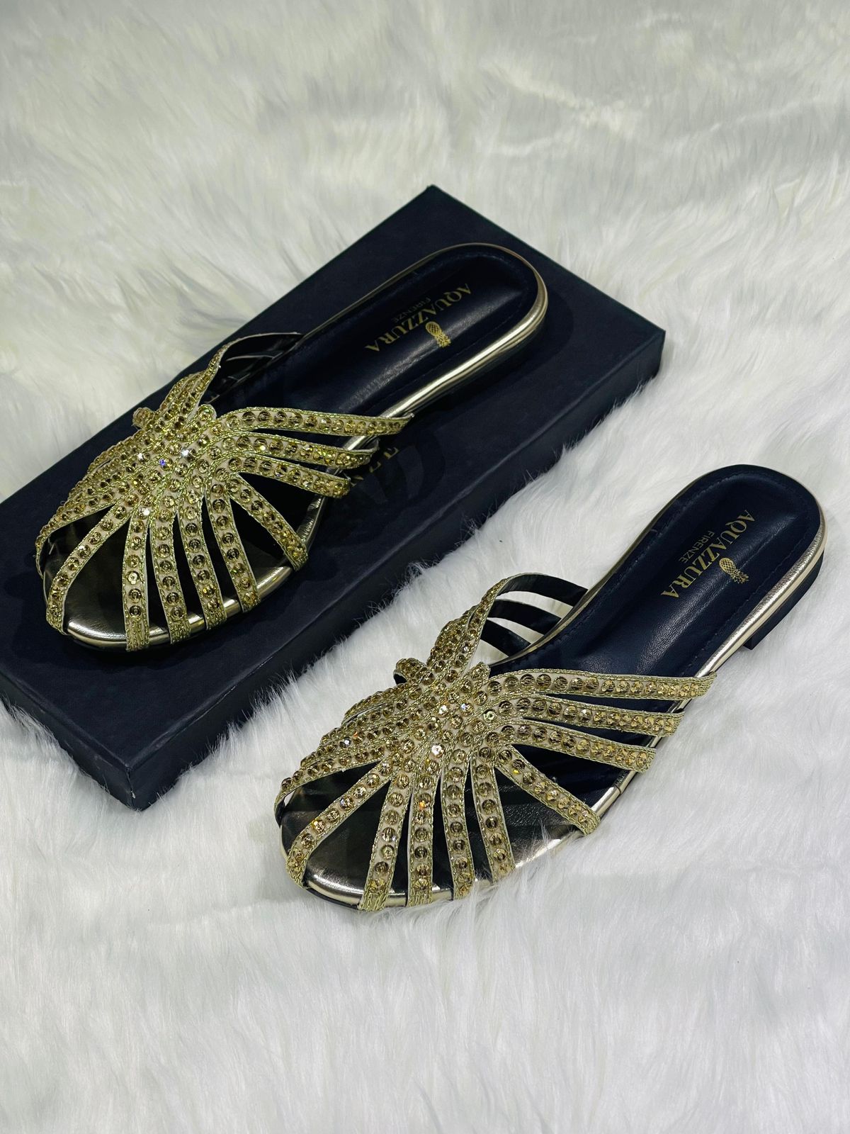 Aquazzura Embroidered Flats