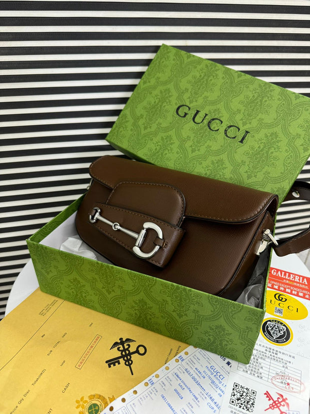 Gucci Horsebit 1955 Monogrammed Small Shoulder Bag