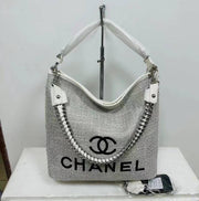 Chanel Canvas Shoulder Bag
