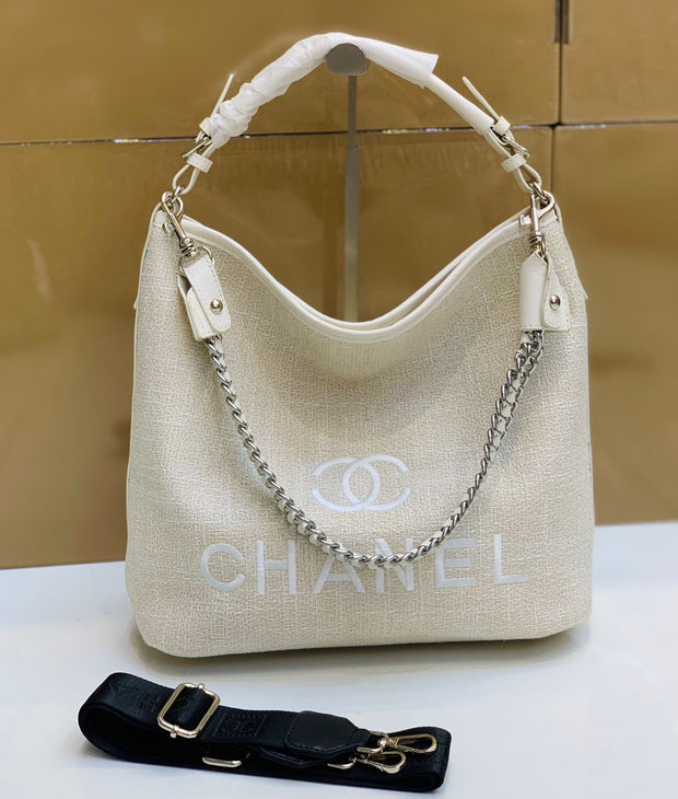 Chanel Canvas Shoulder Bag
