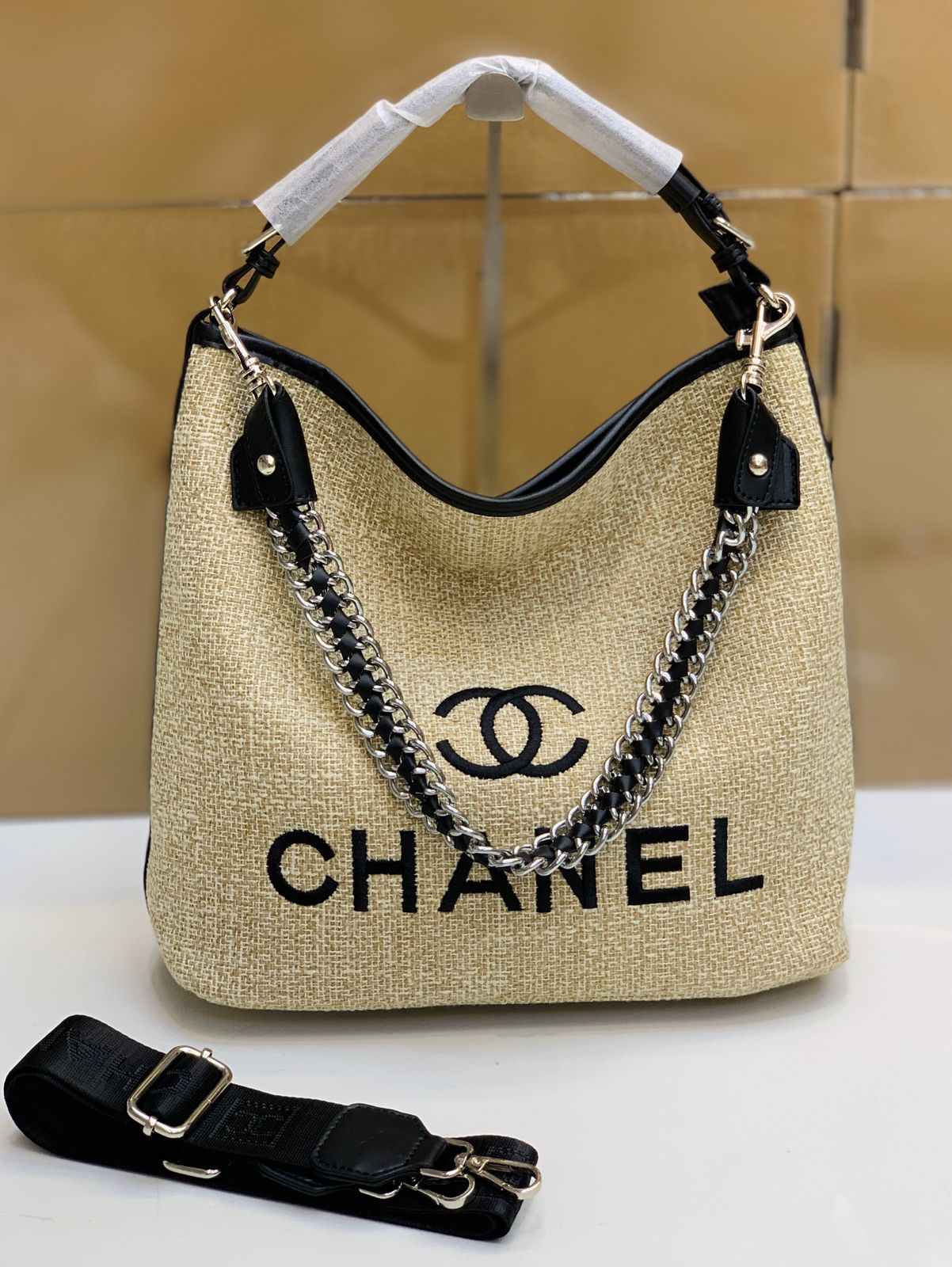 Chanel Canvas Shoulder Bag